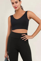 Pure Black Seamless Tops