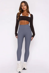 High-Waisted Seamless Yoga Leggings 28"