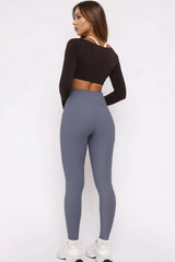 High-Waisted Seamless Yoga Leggings 28"