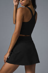 High-Waisted Shaping Tennis Skirt