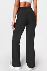 Breathable Side Split Wide Flared Pants