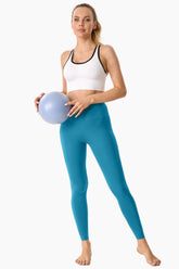 High-Waisted Seamless Yoga Leggings With Pocket 28"