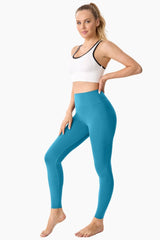 MALACHITEGREEN-High-Waisted Seamless Yoga Leggings 28"