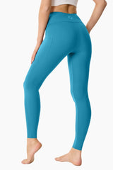 High-Waisted Seamless Yoga Leggings With Pocket 28"