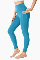 MALACHITEGREEN-High-Waisted Seamless Yoga Leggings 28"