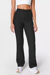 Breathable Side Split Wide Flared Pants