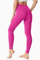PINK-High-Waisted Seamless Yoga Leggings 28”