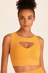 Active Yellow Hollow Sports Bras