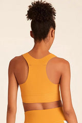 Active Yellow Hollow Sports Bras