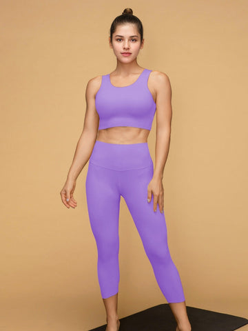 Mid Waist Butt Lifting Cropped Tank Top Set