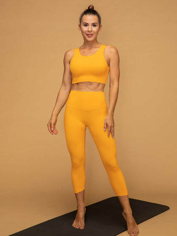 Mid Waist Butt Lifting Cropped Tank Top Set