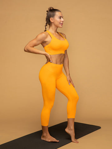Air Vent Tank Top Low Waist Cropped Leggings Set
