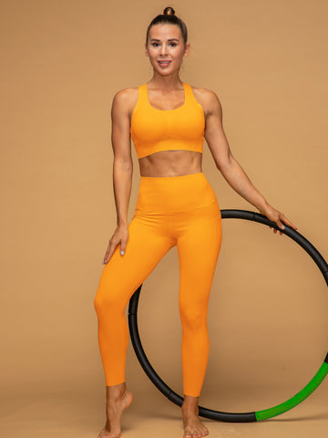 Mid Rise 7/8 Pocketed Leggings Air Vent Tank Yoga Set