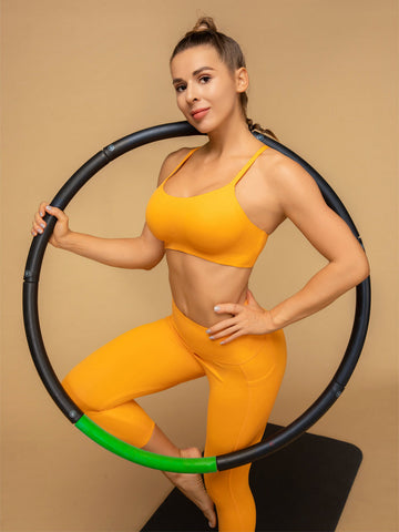 Thin Strap Sport Bra & Cropped Pocketed Leggings Set