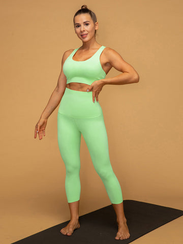 Air Vent Tank High Waist Cropped Leggings Yoga Set