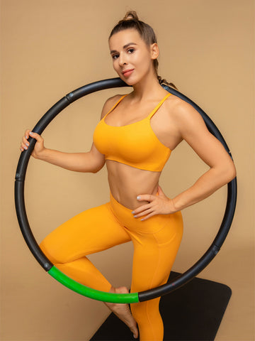 Low Rise 7/8 Pocketed Leggings Thin Strap Top Set