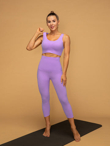 Air Vent Tank High Waist Cropped Leggings Yoga Set