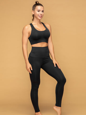 7/8 Mid Rise Shaping Leggings Air Vent Tank Yoga Set