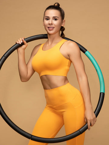 Cropped Tops Wide Racerback Seamless Workout Bra