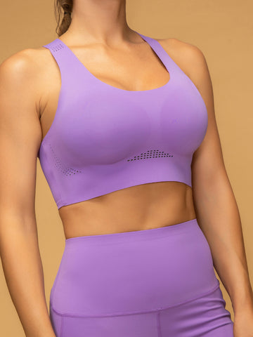 Air Vent Seamless Breathable Cross Back Sports Bra