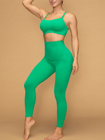 Thin Strap Bra & High Rise 7/8 Leggings Leisure Set
