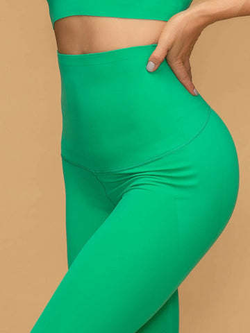 High Waist 7/8 Leggings Cropped Tank Top Running Set