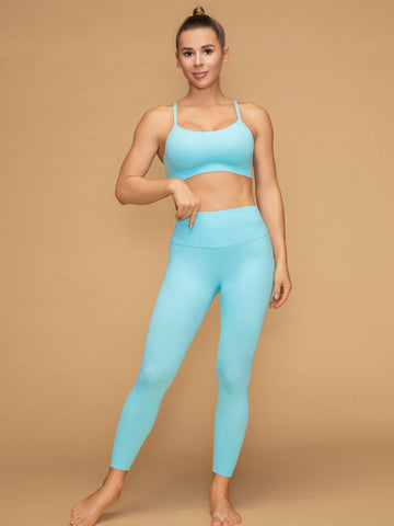 Low Waist 7/8 Butt Lifting Leggings Sport Bra Set