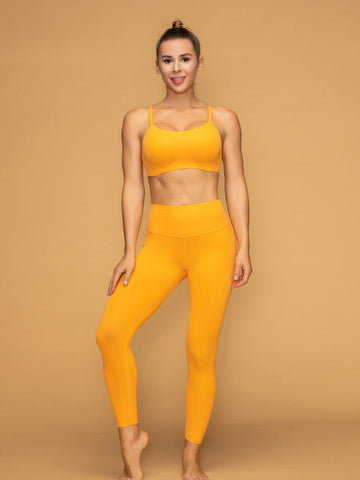 Low Waist 7/8 Butt Lifting Leggings Sport Bra Set