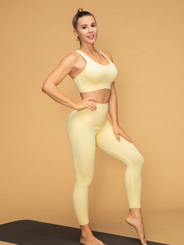 7/8 Mid Rise Shaping Leggings Air Vent Tank Yoga Set