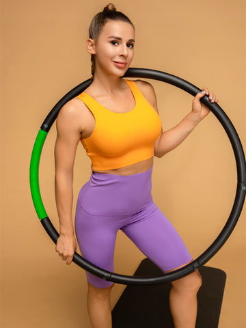 Cropped Tops Wide Racerback Seamless Workout Bra