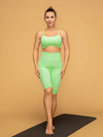Thin Strap Bra & High Rise Short Shaping Leggings Set