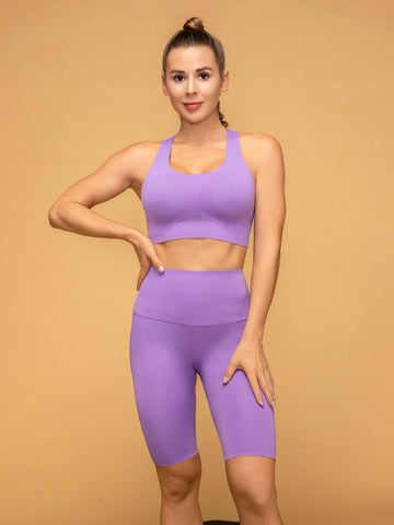 Buttery Soft Mid Rise Pocketed Shorts & Air Vent Top