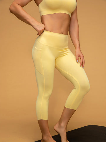 Buttery Low Waist Cropped Running Pocketed Leggings
