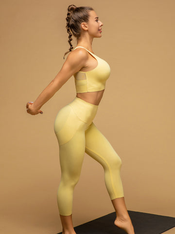 High Waist Cropped Tank Top Buttery Soft Set