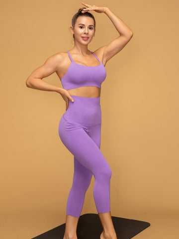 Soft Bra & High Rise Cropped Leggings Workout Sets