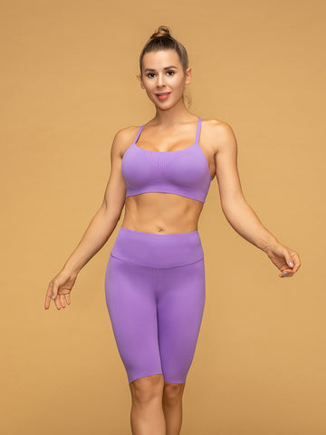 Low Waist Compressive Shorts & Sport Bra Set