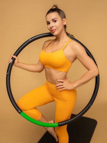 Thin Strap Sport Bra & Cropped Pocketed Leggings Set