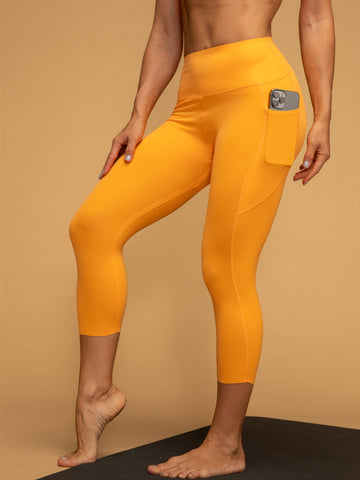 Buttery Low Waist Cropped Running Pocketed Leggings