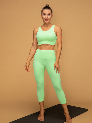 Mid Waist Butt Lifting Cropped Tank Top Set