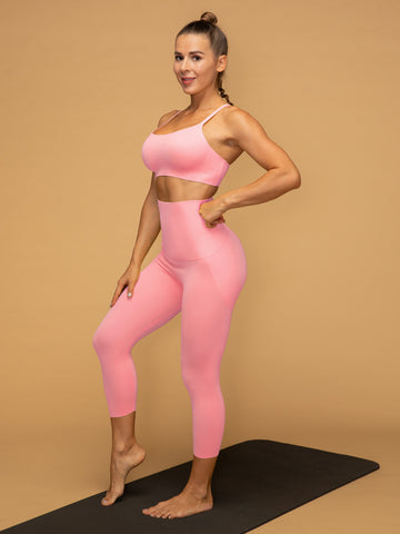 Soft Bra & High Rise Cropped Leggings Workout Sets