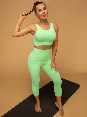 Air Vent Tank High Waist Cropped Leggings Yoga Set