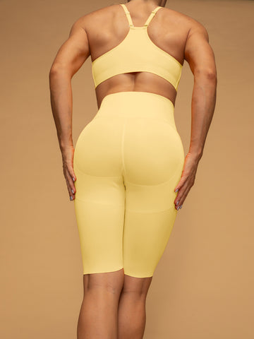 Thin Strap Bra & Short Leggings With Pockets Yoga Set
