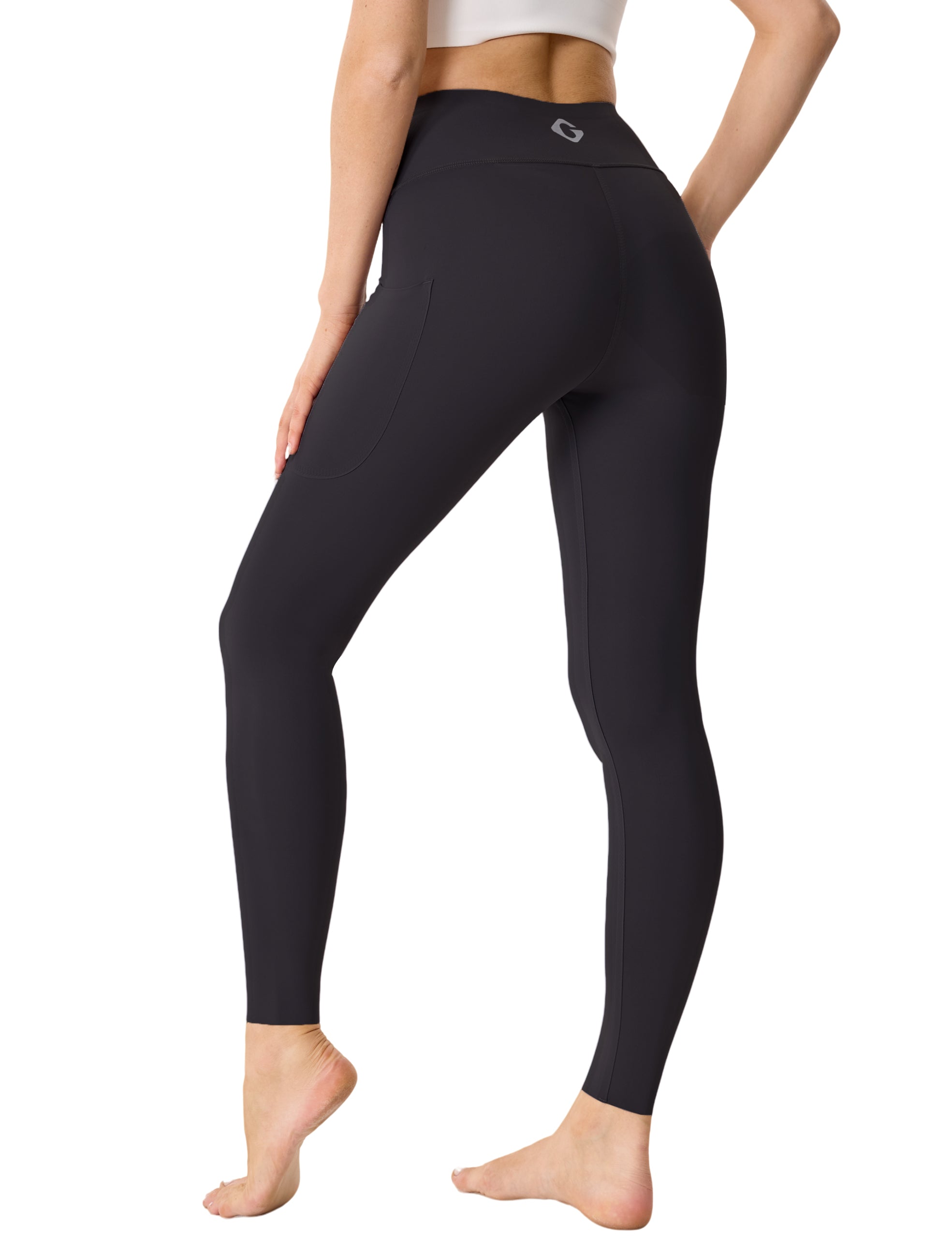 High-Waisted Seamless Yoga Leggings With Pocket 28"