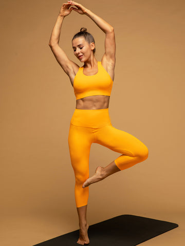 Mid Rise Cropped Leggings Air Vent Crop Top