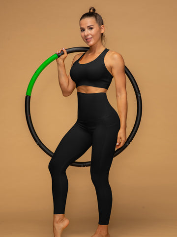 High Rise 7/8 Pocketed Leggings Air Vent Tank Workout Set