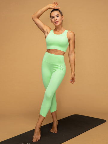 High Waist Cropped Tank Top Buttery Soft Set