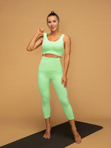 Air Vent Tank High Waist Cropped Leggings Yoga Set