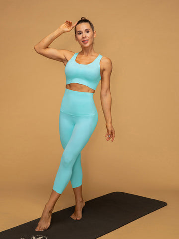 Air Vent Tank High Waist Cropped Leggings Yoga Set