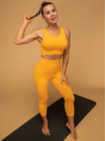 Air Vent Tank High Waist Cropped Leggings Yoga Set