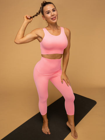 Air Vent Tank High Waist Cropped Leggings Yoga Set